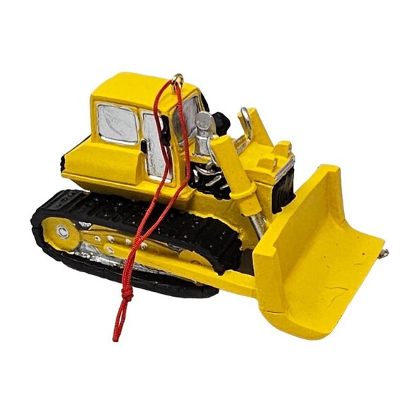 Yellow Bulldozer Construction Heavy Equipment Resin Ornament - Picture 2 of 3